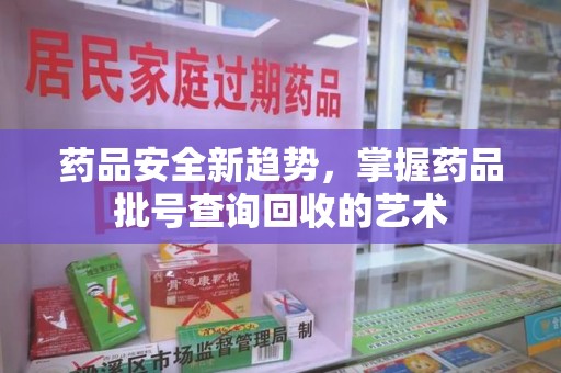 惠州药品安全新趋势，掌握药品批号查询回收的艺术