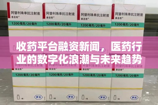 惠州收药平台融资新闻，医药行业的数字化浪潮与未来趋势